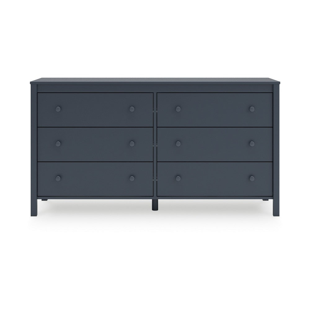 Ashley Cian Wide Dresser | 6 Drawers | Knob Handles | Navy Blue Wood | 61’’ BM327904