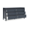 Ashley Cian Wide Dresser | 6 Drawers | Knob Handles | Navy Blue Wood | 61’’ BM327904