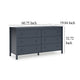 Ashley Cian Wide Dresser | 6 Drawers | Knob Handles | Navy Blue Wood | 61’’ BM327904