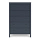 Cian Tall Dresser Chest | 5 Drawers | Knobs | Navy Blue Wood | 50’’ BM327905