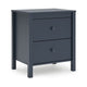 Ashley Cian Nightstand | 2 Drawers | Navy Blue Wood | Knob Handles | 24’’ BM327906