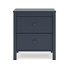 Ashley Cian Nightstand | 2 Drawers | Navy Blue Wood | Knob Handles | 24’’ BM327906