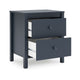 Ashley Cian Nightstand | 2 Drawers | Navy Blue Wood | Knob Handles | 24’’ BM327906