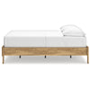 Ashley Maci Full Platform Bed | Natural Light Brown Wood | Low Profile Legs BM327907