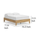 Ashley Maci Full Platform Bed | Natural Light Brown Wood | Low Profile Legs BM327907