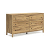 Ashley Maci Wide Dresser | 6 Drawers | Light Natural Brown Wood Finish | 61’’ BM327909