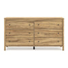 Ashley Maci Wide Dresser | 6 Drawers | Light Natural Brown Wood Finish | 61’’ BM327909