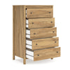 Ashley Maci Tall Dresser Chest | 5 Drawers | Natural Brown Wood Finish | 50’’ BM327910
