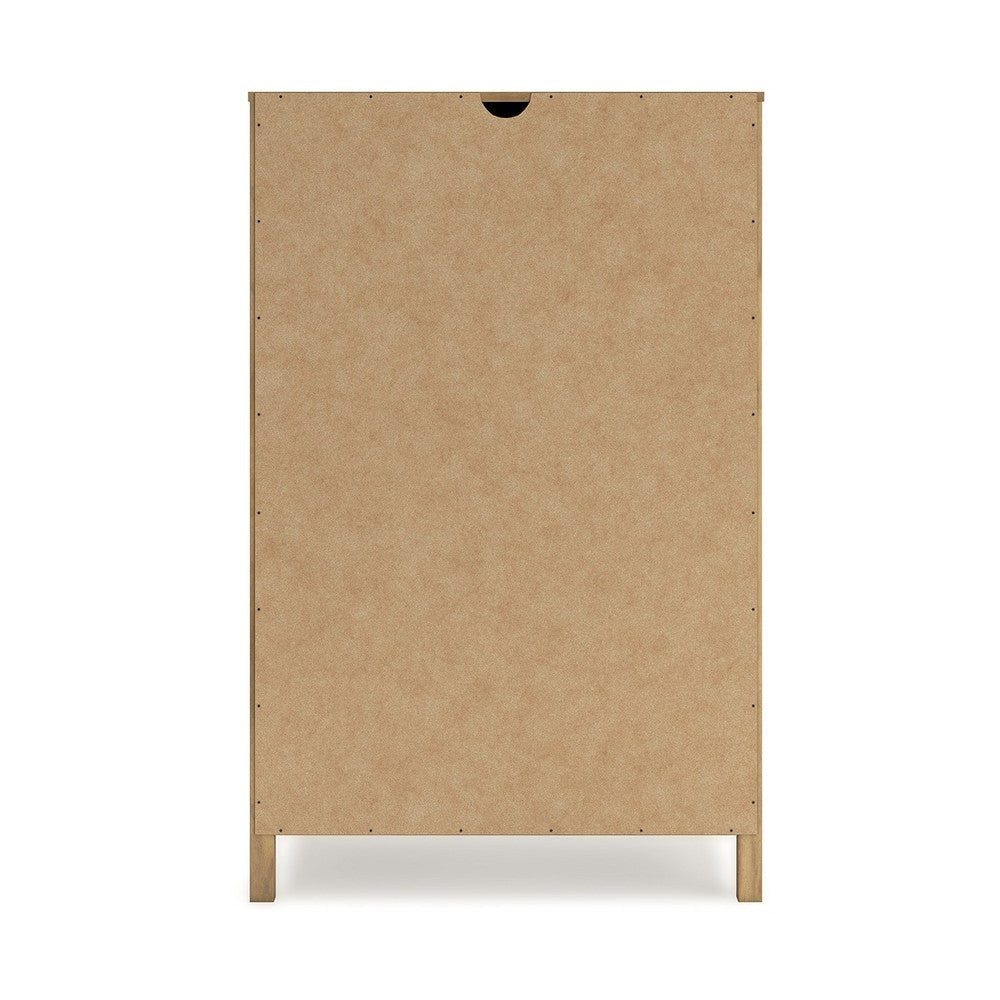 Ashley Maci Tall Dresser Chest | 5 Drawers | Natural Brown Wood Finish | 50’’ BM327910