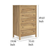 Ashley Maci Tall Dresser Chest | 5 Drawers | Natural Brown Wood Finish | 50’’ BM327910