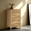 Ashley Maci Tall Dresser Chest | 5 Drawers | Natural Brown Wood Finish | 50"