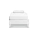 Ashley Kally Twin Platform Bed | Matte White Wood | Low Profile Tapered Legs BM327912