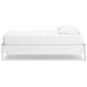 Ashley Kally Twin Platform Bed | Matte White Wood | Low Profile Tapered Legs BM327912