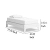 Ashley Kally Twin Platform Bed | Matte White Wood | Low Profile Tapered Legs BM327912