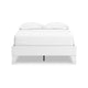 Ashley Kally Full Platform Bed | Matte White Wood | Low Profile Tapered Legs BM327913