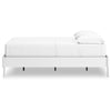 Ashley Kally Full Platform Bed | Matte White Wood | Low Profile Tapered Legs BM327913
