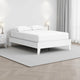 Ashley Kally Full Platform Bed | Matte White Wood | Low Profile Tapered Legs