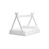 Ashley Kally Full Size Floor Bed | Tent Style Design | Matte White Wood BM327915