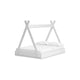 Ashley Kally Full Size Floor Bed | Tent Style Design | Matte White Wood BM327915