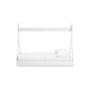 Ashley Kally Full Size Floor Bed | Tent Style Design | Matte White Wood BM327915