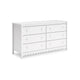 Ashley Kally Wide Dresser | 6 Drawers | Modern Matte White Wood Finish | 61"