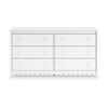 Ashley Kally Wide Dresser | 6 Drawers | Modern Matte White Wood Finish | 61’’ BM327917