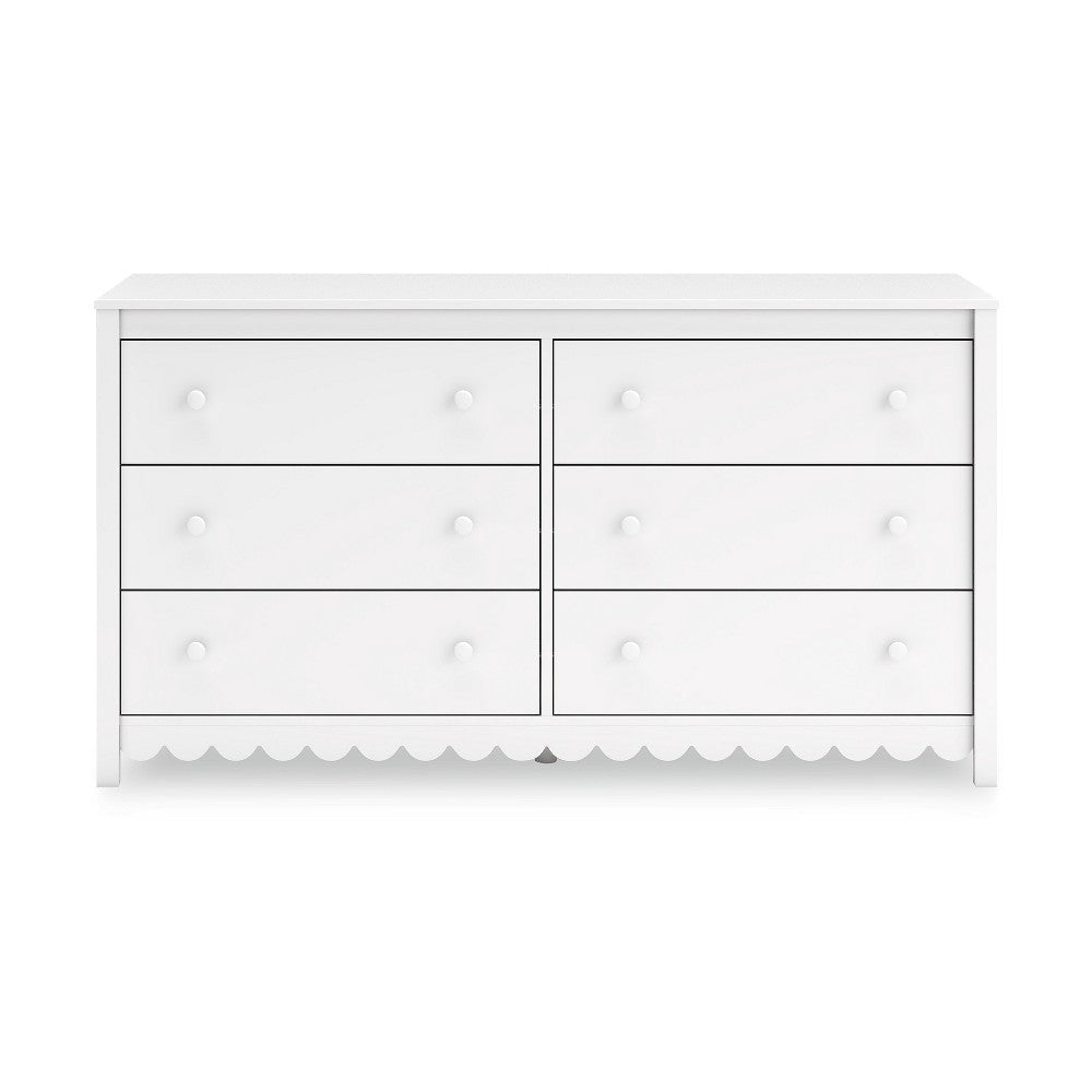 Ashley Kally Wide Dresser | 6 Drawers | Modern Matte White Wood Finish | 61’’ BM327917