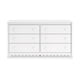 Ashley Kally Wide Dresser | 6 Drawers | Modern Matte White Wood Finish | 61’’ BM327917