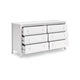 Ashley Kally Wide Dresser | 6 Drawers | Modern Matte White Wood Finish | 61’’ BM327917