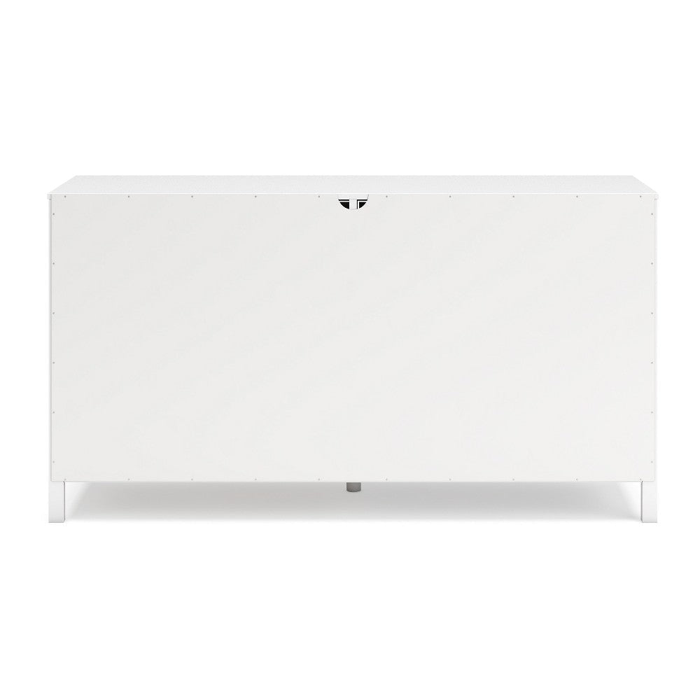 Ashley Kally Wide Dresser | 6 Drawers | Modern Matte White Wood Finish | 61’’ BM327917