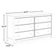 Ashley Kally Wide Dresser | 6 Drawers | Modern Matte White Wood Finish | 61’’ BM327917