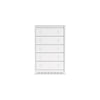 Ashley Kally Tall Dresser Chest | 5 Drawers | Modern Matte White Wood | 50’’ BM327918