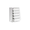 Ashley Kally Tall Dresser Chest | 5 Drawers | Modern Matte White Wood | 50’’ BM327918