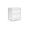 Ashley Kally Nightstand | 2 Drawers | Modern Matte White Wood Finish | 24"