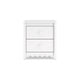 Ashley Kally Nightstand | 2 Drawers | Modern Matte White Wood Finish | 24’’ BM327919
