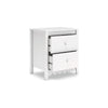 Ashley Kally Nightstand | 2 Drawers | Modern Matte White Wood Finish | 24’’ BM327919