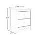 Ashley Kally Nightstand | 2 Drawers | Modern Matte White Wood Finish | 24’’ BM327919