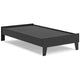 Ashley Alli Twin Size Platform Bed | Matte Black Wood Frame with Laminate BM327920