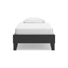Ashley Alli Twin Size Platform Bed | Matte Black Wood Frame with Laminate BM327920