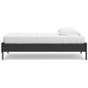 Ashley Alli Twin Size Platform Bed | Matte Black Wood Frame with Laminate BM327920