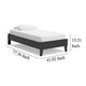 Ashley Alli Twin Size Platform Bed | Matte Black Wood Frame with Laminate BM327920
