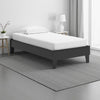 Ashley Alli Twin Size Platform Bed | Matte Black Wood Frame with Laminate