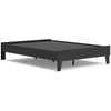 Ashley Alli Full Size Platform Bed | Matte Black Wood Frame with Laminate BM327921