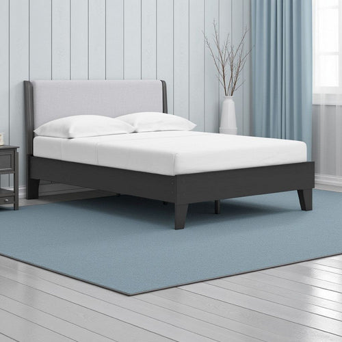 Ashley Alli Full Size Platform Bed | Matte Black Wood Frame with Laminate