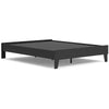 Ashley Alli Queen Size Platform Bed | Matte Black Wood Frame with Laminate BM327922