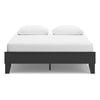 Ashley Alli Queen Size Platform Bed | Matte Black Wood Frame with Laminate BM327922