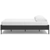 Ashley Alli Queen Size Platform Bed | Matte Black Wood Frame with Laminate BM327922