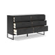 Ashley Alli Wide Dresser | 6 Drawers | Matte Black Wood | Metal Base | 59’’ BM327923