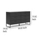 Ashley Alli Wide Dresser | 6 Drawers | Matte Black Wood | Metal Base | 59’’ BM327923