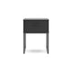 Ashley Alli Nightstand | 1 Drawer | Matte Black Wood | Metal Base | 26’’ BM327925